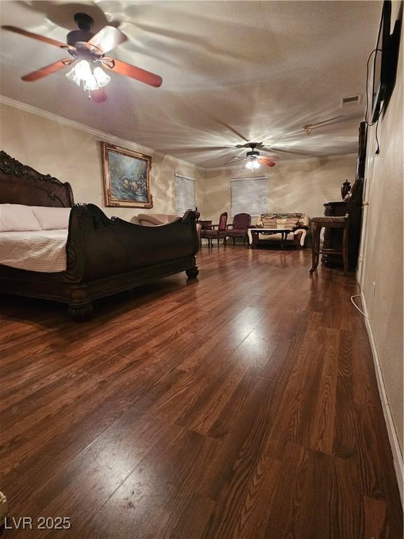 7104 Carrondale Way, Las Vegas, NV 89128 - bedroom featuring wood finished floors and ornamental molding