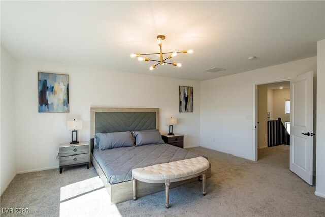 7499 Lodano Ave, Las Vegas, NV 89113 - carpeted bedroom featuring a chandelier