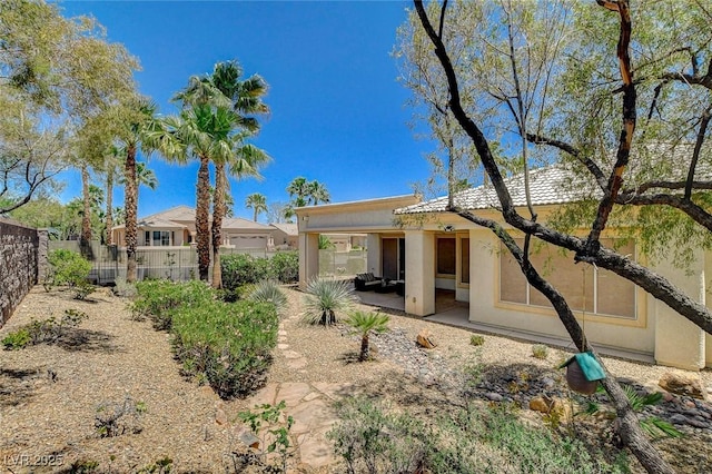 4845 Santo Romeo St, Las Vegas, NV 89135 - rear view of property with a patio area and stucco siding
