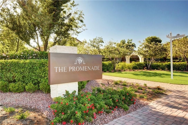 7931 Mineral Peak St, Las Vegas, NV 89166 - community / neighborhood sign with a lawn