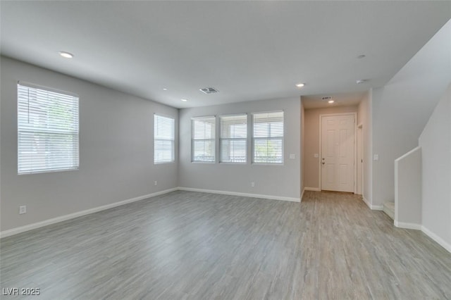 3270 Palindrome Ave, Henderson, NV 89044 - spare room with light wood-style flooring, baseboards, and recessed lighting