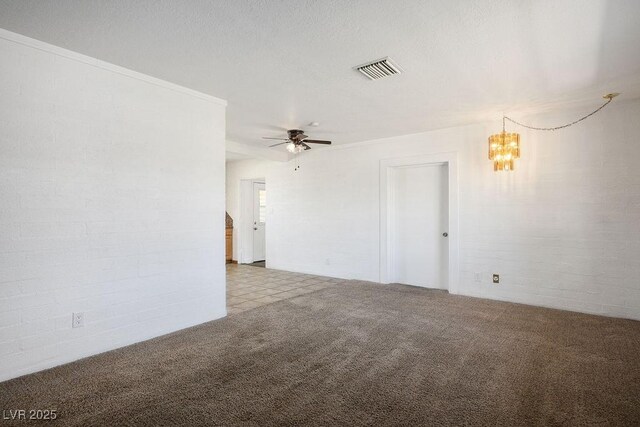 633 5th St, Boulder City, NV 89005 - carpeted empty room featuring a chandelier and ceiling fan