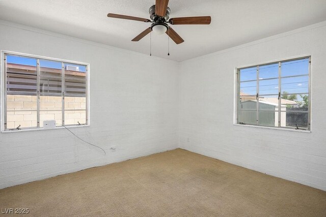633 5th St, Boulder City, NV 89005 - unfurnished room featuring carpet floors, a ceiling fan, and ornamental molding