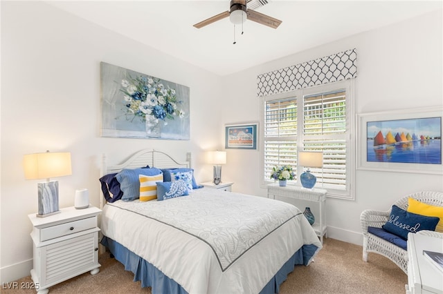 10404 Long Leaf Pl, Las Vegas, NV 89134 - carpeted bedroom featuring baseboards and ceiling fan