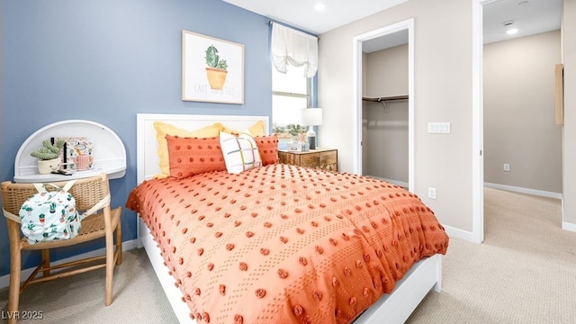 338 Taylor St, Henderson, NV 89015 - carpeted bedroom with baseboards, a closet, recessed lighting, and a walk in closet