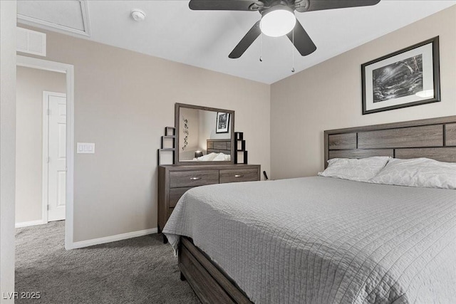 6857 Stone Tower Ct, Las Vegas, NV 89149 - bedroom featuring carpet floors, baseboards, and a ceiling fan