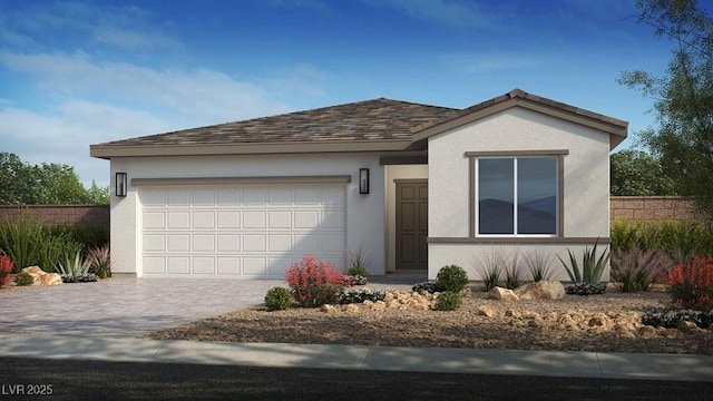 4250 E Brusca Way, Pahrump, NV 89061 - ranch-style house featuring driveway, an attached garage, and stucco siding
