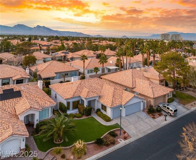 1613 Shadow Rock Dr, Las Vegas, NV 89117 - aerial view of residential area with a mountainous background