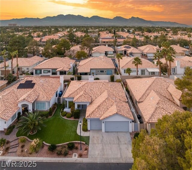 1613 Shadow Rock Dr, Las Vegas, NV 89117 - aerial view of residential area with a mountain backdrop