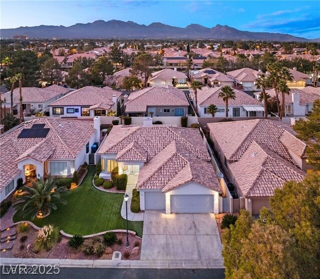 1613 Shadow Rock Dr, Las Vegas, NV 89117 - aerial view of residential area featuring a mountainous background