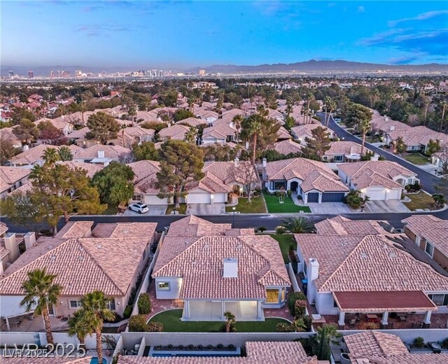 1613 Shadow Rock Dr, Las Vegas, NV 89117 - aerial view of residential area with a mountain backdrop