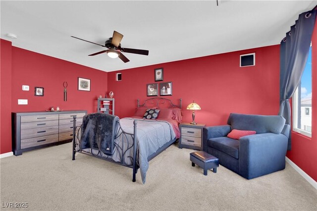 8178 Eaton Hill St, Las Vegas, NV 89113 - carpeted bedroom featuring an accent wall and ceiling fan