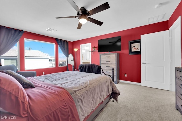 8178 Eaton Hill St, Las Vegas, NV 89113 - bedroom with light carpet and a ceiling fan