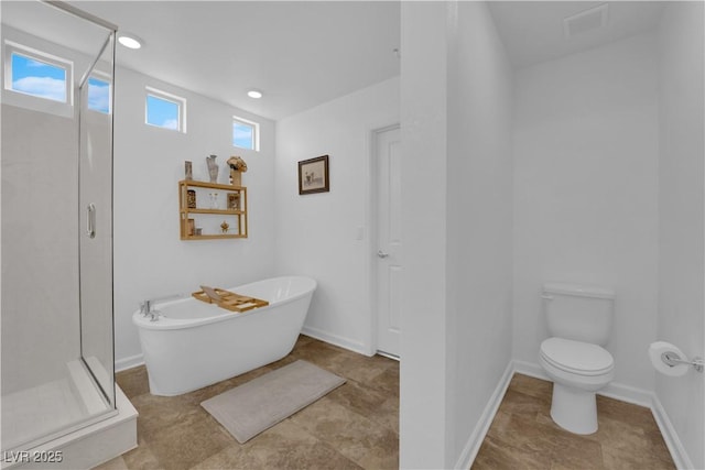 8178 Eaton Hill St, Las Vegas, NV 89113 - bathroom featuring a stall shower and a freestanding bath