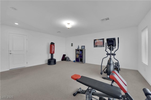 8178 Eaton Hill St, Las Vegas, NV 89113 - workout room with carpet floors and recessed lighting