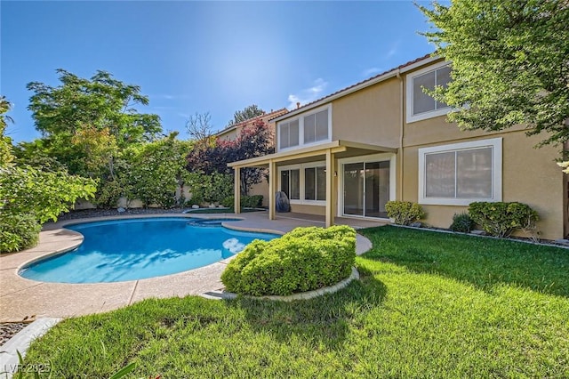 10241 Regents Cross Pl, Las Vegas, NV 89144 - outdoor pool featuring a lawn and a patio