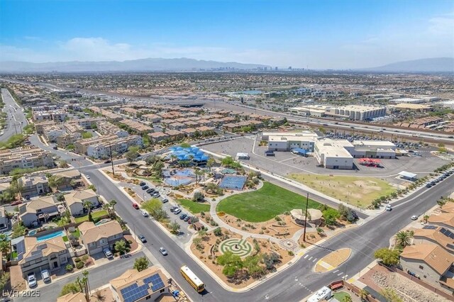 1088 Casady Hollow Ave, Henderson, NV 89012 - aerial overview of property's location featuring mountains