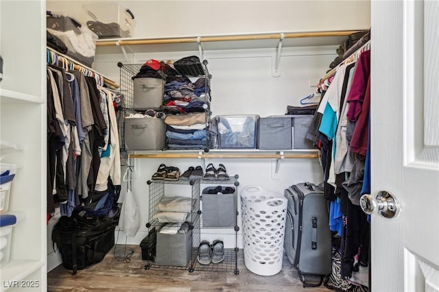 564 Lampshire Ln, Pahrump, NV 89060 - walk in closet with wood finished floors