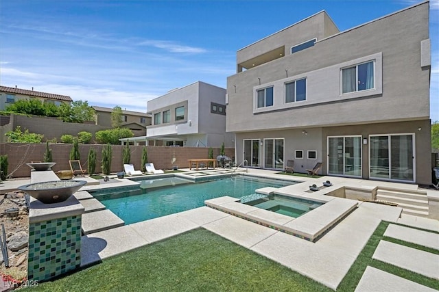 881 Barrhead Ave, Henderson, NV 89012 - view of swimming pool featuring a patio area and a pool with connected hot tub