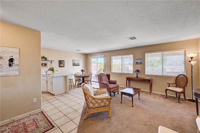 1902 Panther Pl, North Las Vegas, NV 89031 - living area featuring a textured ceiling and baseboards