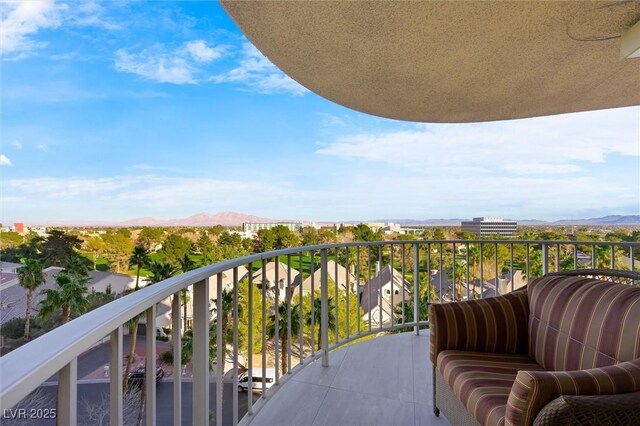 3111 Bel Air Dr Unit 7F, Las Vegas, NV 89109 - balcony featuring a mountain view