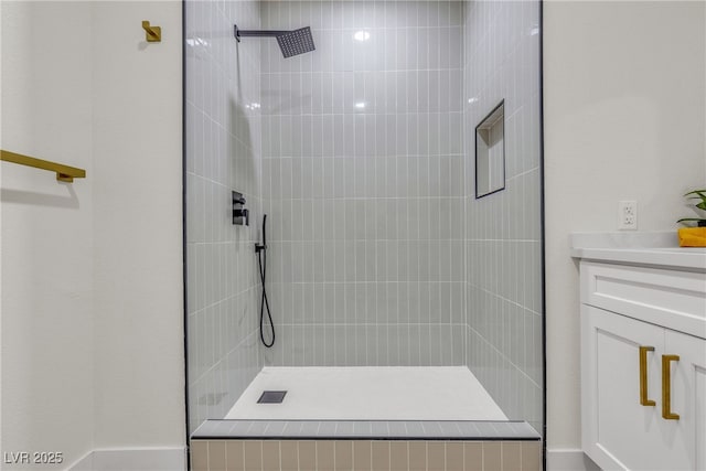 4800 Grey Wolf Ln Unit 202, Las Vegas, NV 89149 - bathroom with a tile shower and vanity