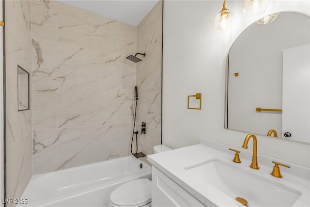 4800 Grey Wolf Ln Unit 202, Las Vegas, NV 89149 - full bathroom featuring toilet, vanity, and shower / tub combination
