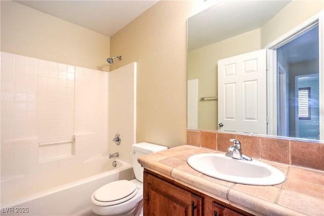 9073 Spoonbill Ridge Pl, Las Vegas, NV 89143 - full bathroom with toilet, vanity, and bathtub / shower combination