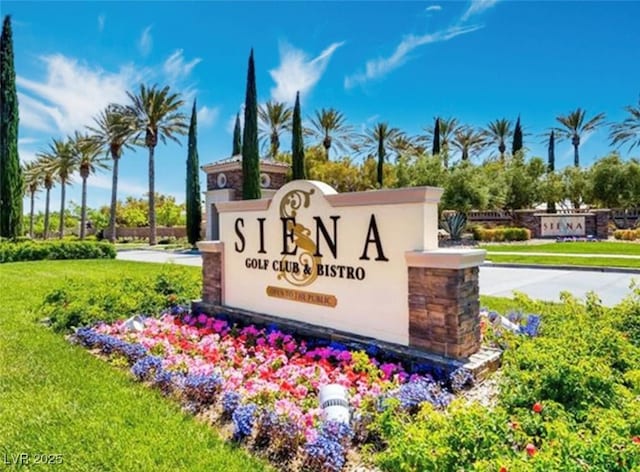 4208 Agosta Luna Pl, Las Vegas, NV 89135 - community sign featuring a lawn