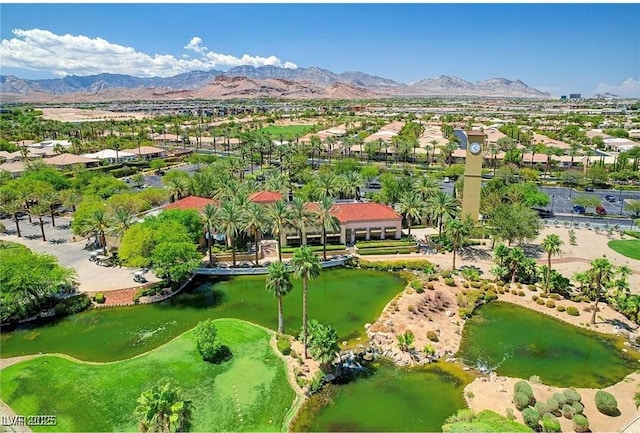 4208 Agosta Luna Pl, Las Vegas, NV 89135 - aerial perspective of suburban area with a water and mountain view