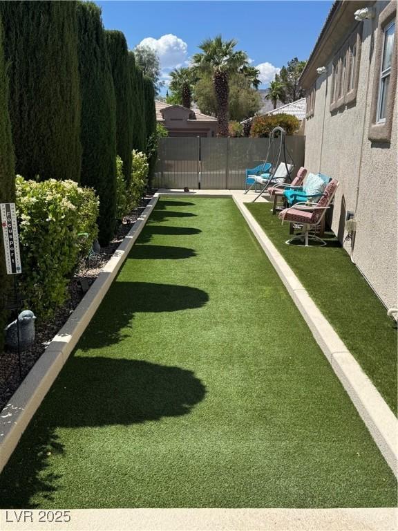 4208 Agosta Luna Pl, Las Vegas, NV 89135 - view of yard featuring a bocce ball area