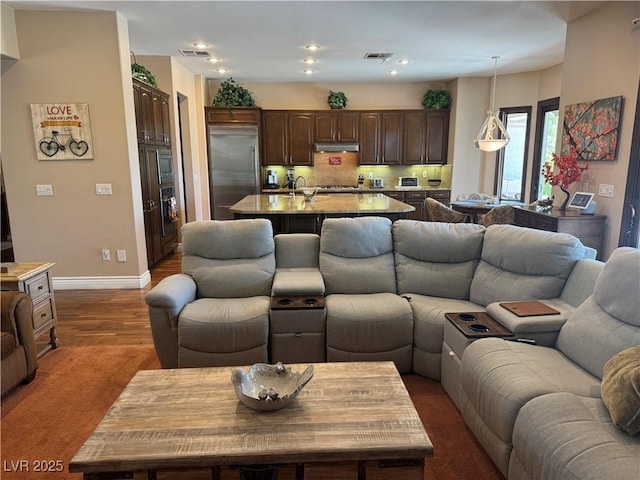 4208 Agosta Luna Pl, Las Vegas, NV 89135 - living area featuring baseboards and recessed lighting