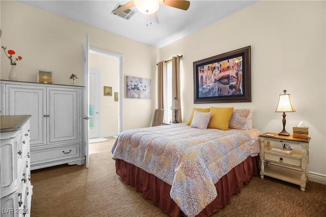 4208 Agosta Luna Pl, Las Vegas, NV 89135 - carpeted bedroom with baseboards and a ceiling fan