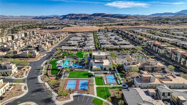 10985 Limeslice Ave Unit 2, Las Vegas, NV 89135 - aerial perspective of suburban area featuring a mountainous background