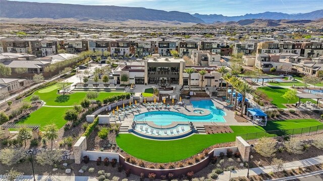 10985 Limeslice Ave Unit 2, Las Vegas, NV 89135 - aerial view of residential area featuring a mountainous background