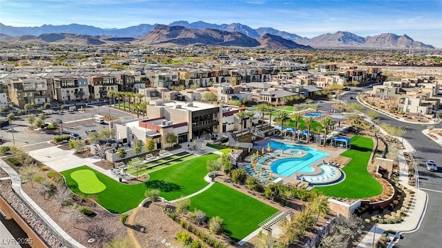 10985 Limeslice Ave Unit 2, Las Vegas, NV 89135 - aerial view of residential area featuring mountains