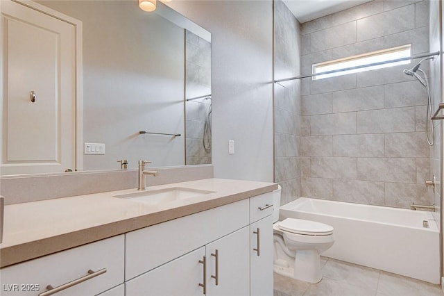 10985 Limeslice Ave Unit 2, Las Vegas, NV 89135 - full bathroom with vanity, shower / tub combination, and tile patterned floors