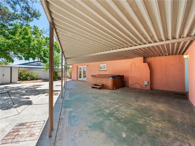 3212 Silver Saddle St, Las Vegas, NV 89169 - view of patio / terrace with a hot tub