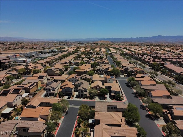 9370 Corkfish St, Las Vegas, NV 89178 - aerial view of property and surrounding area with a mountain backdrop and nearby suburban area