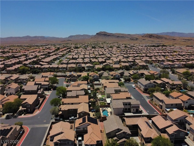9370 Corkfish St, Las Vegas, NV 89178 - aerial view of property's location featuring a mountainous background and nearby suburban area