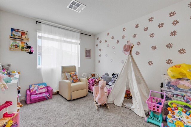 2598 Polar White Ave, North Las Vegas, NV 89086 - playroom featuring carpet floors and wallpapered walls
