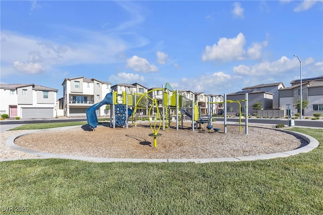 2598 Polar White Ave, North Las Vegas, NV 89086 - community play area featuring a residential view and a lawn
