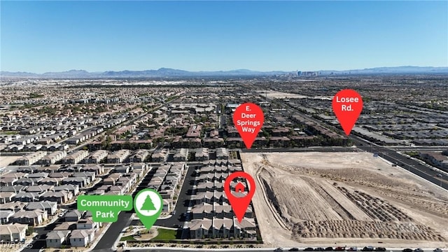 2598 Polar White Ave, North Las Vegas, NV 89086 - aerial perspective of suburban area featuring mountains