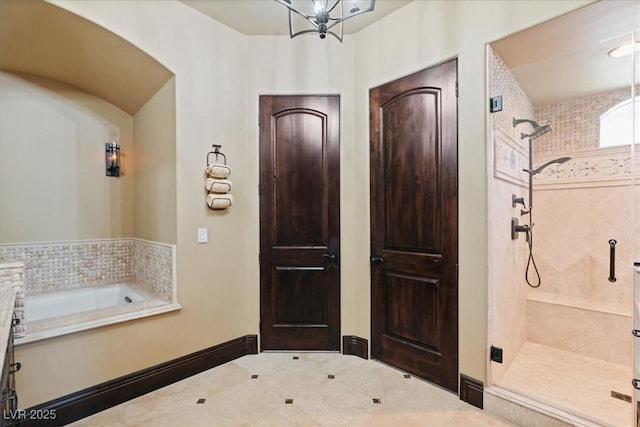 20 Via Paradiso St, Henderson, NV 89011 - full bathroom with a stall shower, tile patterned flooring, and baseboards