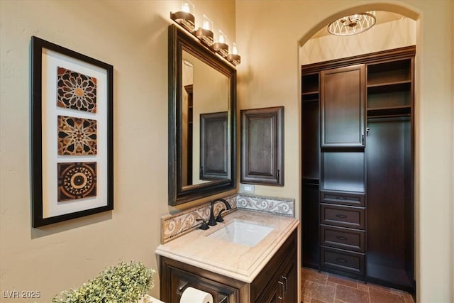 20 Via Paradiso St, Henderson, NV 89011 - bathroom with vanity and stone finish floors