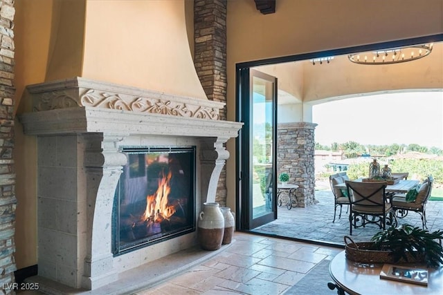 20 Via Paradiso St, Henderson, NV 89011 - detailed view of a glass covered fireplace