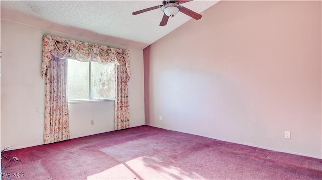 305 Crosswind Way, Las Vegas, NV 89145 - empty room with carpet, a ceiling fan, and vaulted ceiling