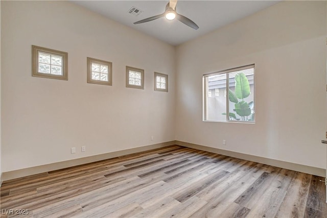 9921 Mirada Dr, Las Vegas, NV 89144 - unfurnished room featuring a ceiling fan and wood finished floors