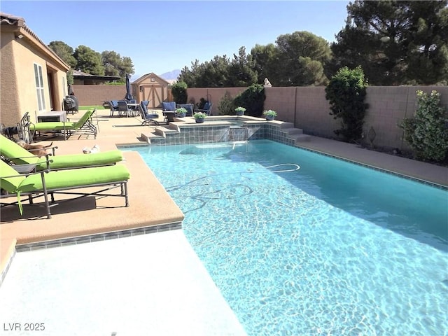 4242 Helena Hideaway Ct, Las Vegas, NV 89129 - view of pool featuring a fenced backyard and a patio area