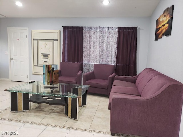266 Lyra Ln, Las Vegas, NV 89110 - living room with light tile patterned floors and recessed lighting
